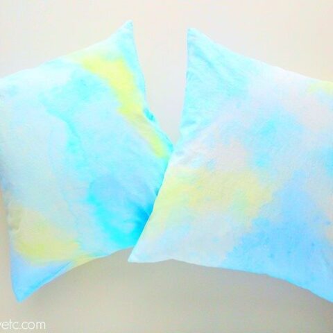 watercolor pillows