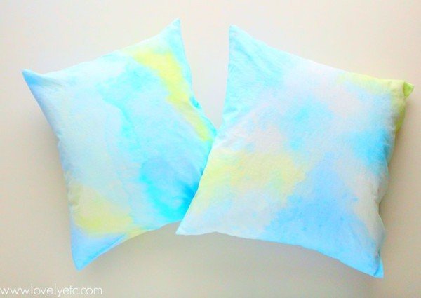 watercolor pillows