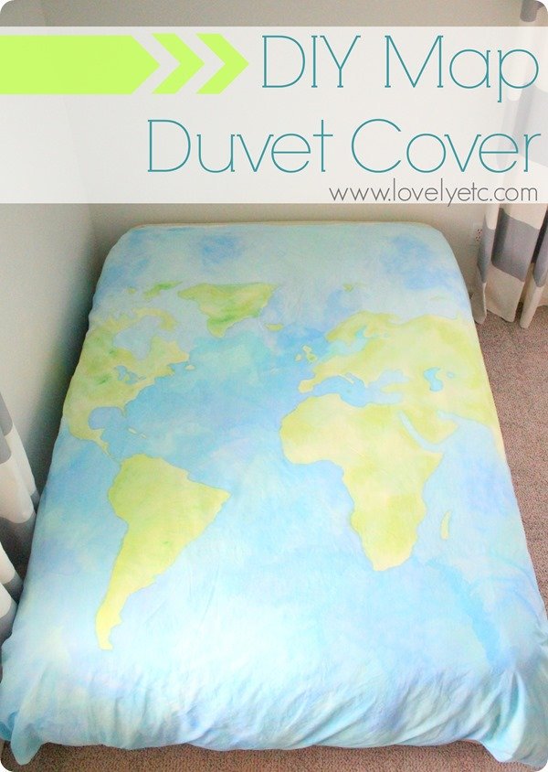 Painted World Map Duvet Cover Lovely Etc