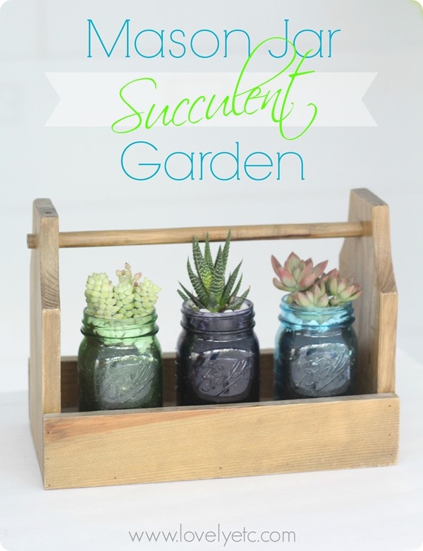 mason jar succulent garden 2