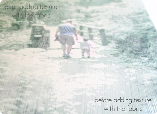 adding real canvas texture to a DIY photo canvas