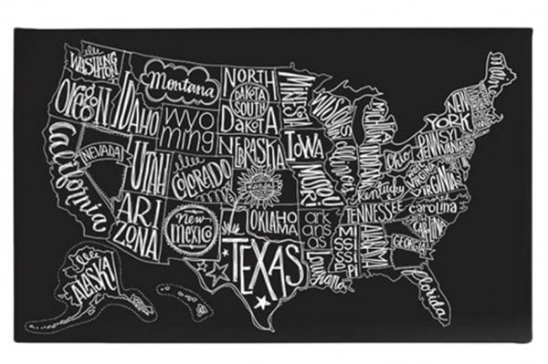 chalkboard map