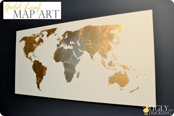 gold leaf map art