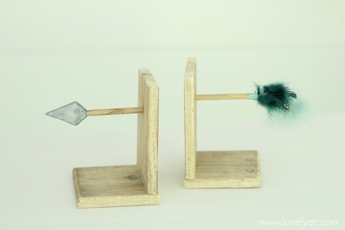 how to make your own arrow bookends