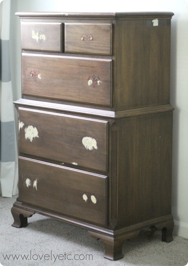 dresser before being distressed