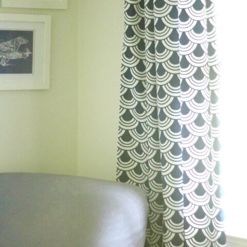 diy curtains shown in living room