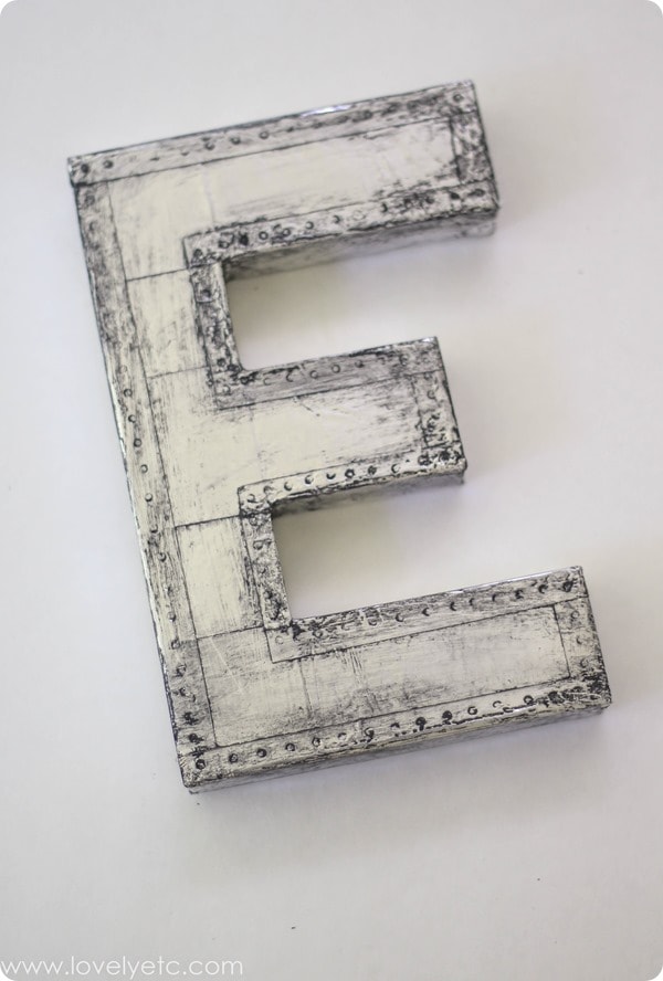 make your own vintage industrial letter