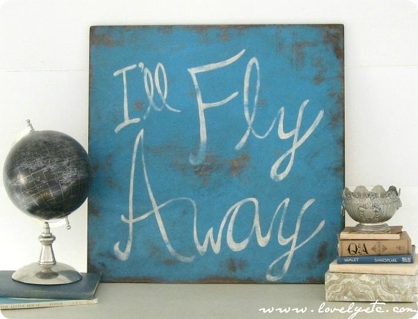 I'll fly away sign