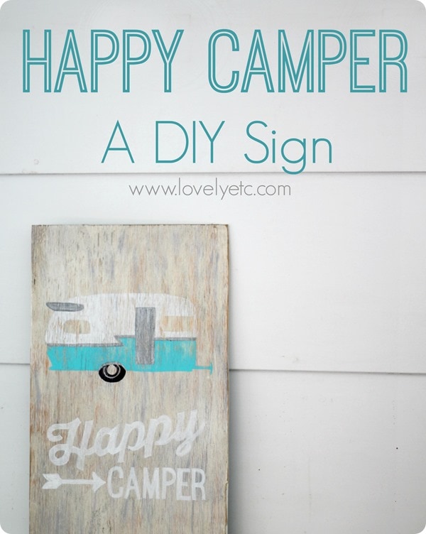happy camper a diy sign