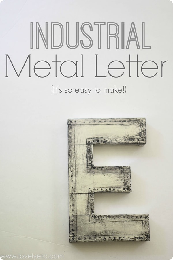 industrial metal letter