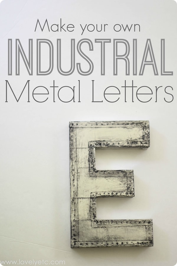 make your own industrial metal letters