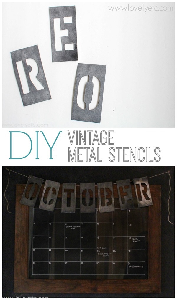 diy vintage metal alphabet stencils