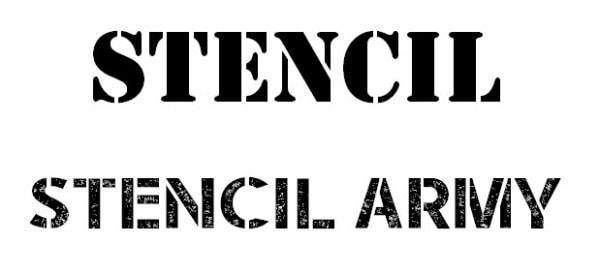 stencil fonts