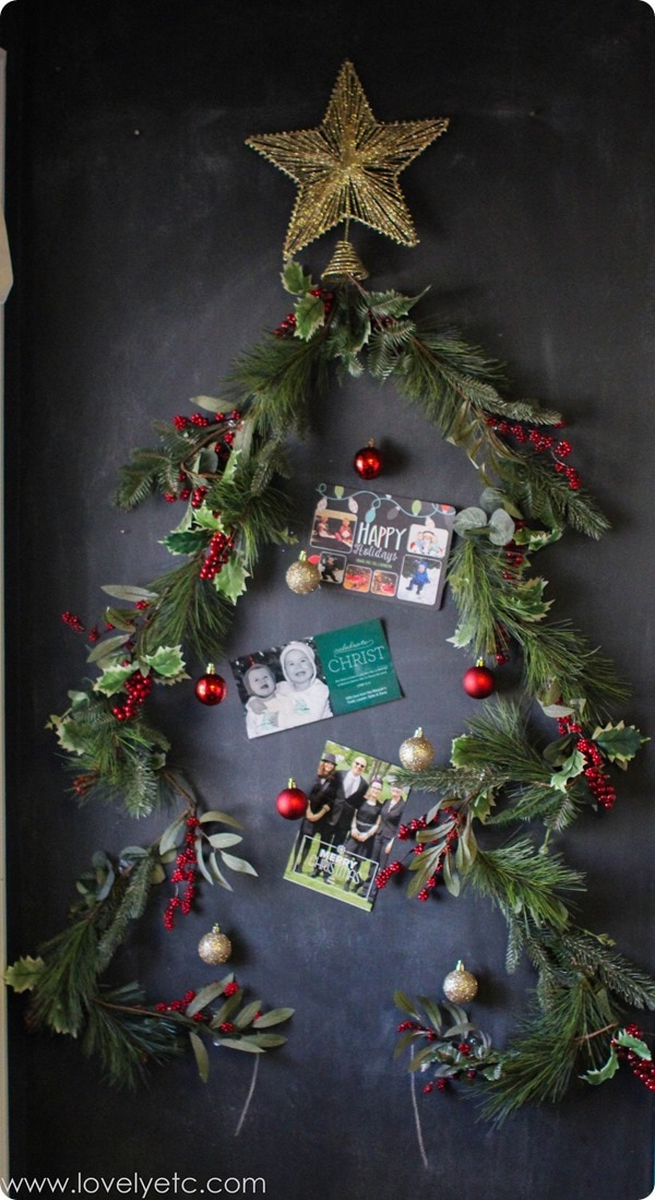 Christmas tree on wall