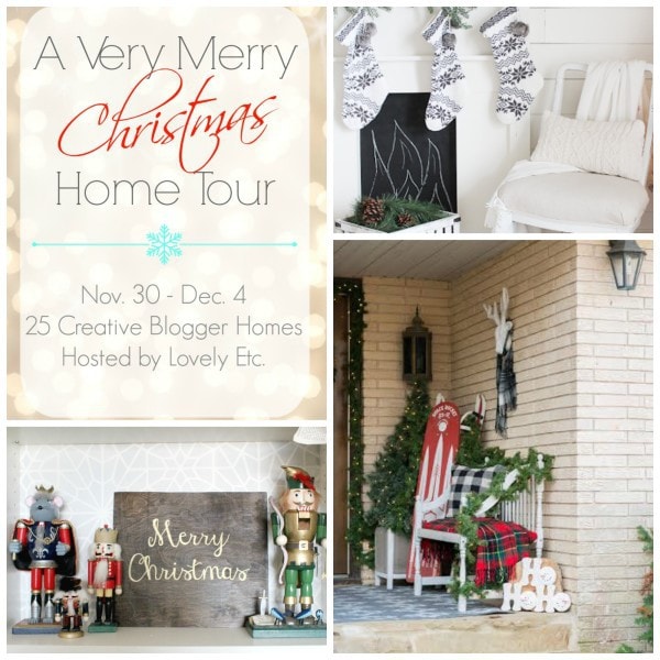 A Very Merry Christmas Home Tour Poster.