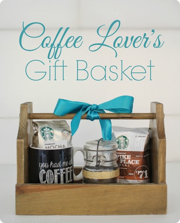 coffee lover's gift basket.
