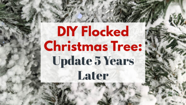 diy flocked christmas tree five years later