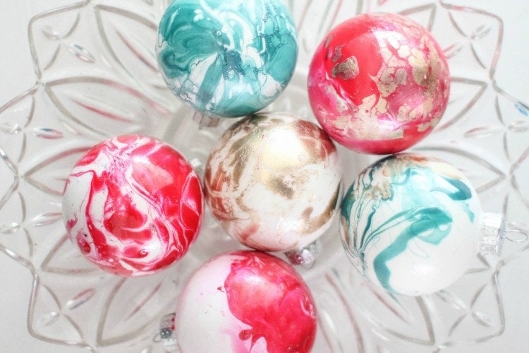 The Secret to Making Marbled Ornaments