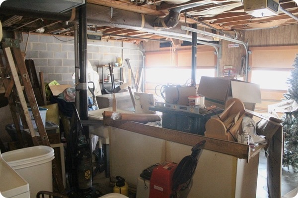 messy basement full of junk