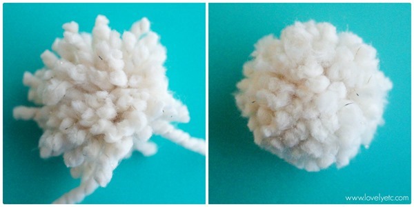 shaping the diy pom pom