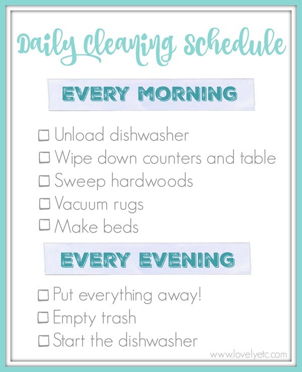 easy daily cleaning routine