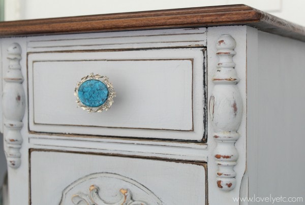 furniture hardware made from old jewelry