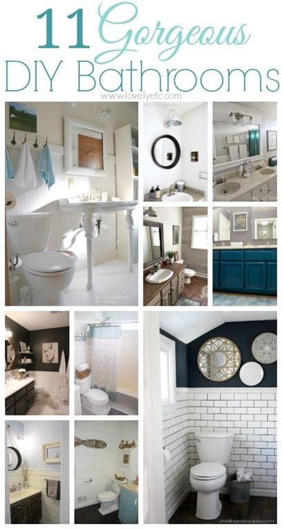 11 Gorgeous DIY Bathroom Renovations - Lovely Etc.