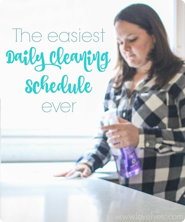 the easiest daily cleaning schedule ever 