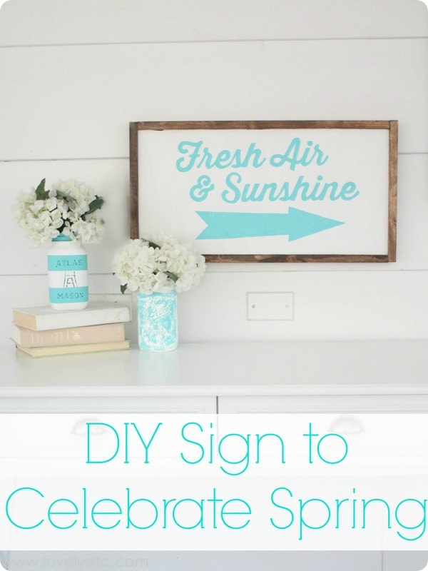 diy sign to celebrate spring