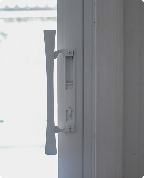 painted sliding door handle
