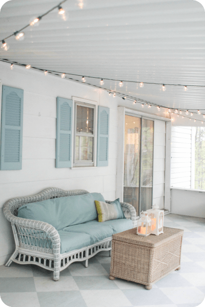 string lights on porch 