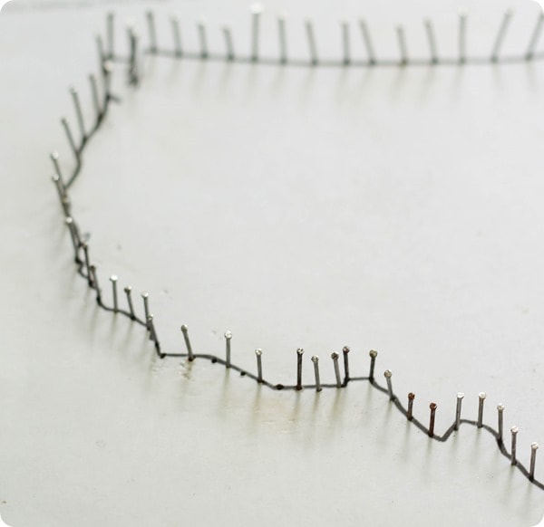 making nail and string art