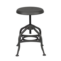 black metal industrial stool