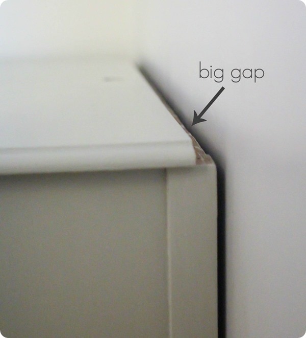 fixing an old dresser to be a vanity