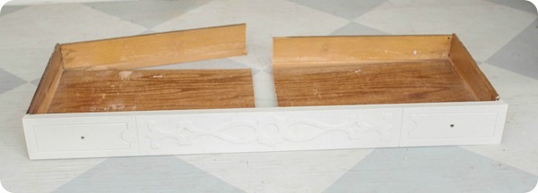 cutting a drawer to fit a bathroom vanity