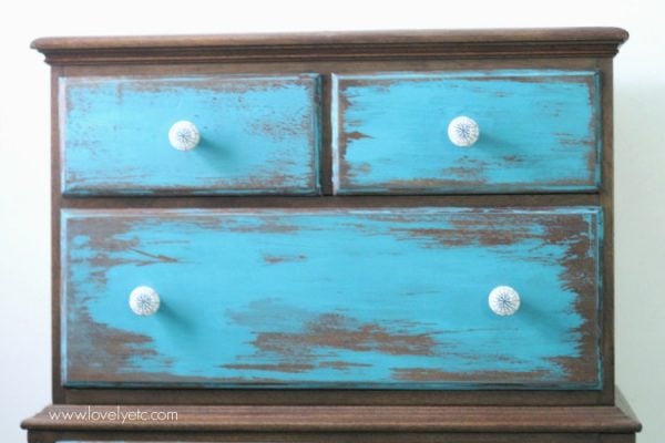 The easiest way to heavily distress furniture