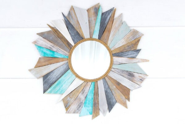 diy beachy sunburst mirror