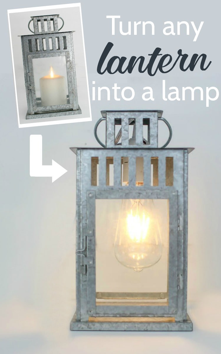 turn a lantern into a lamp pin image with text overlay