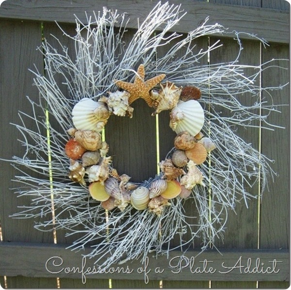 seashell wreath confessions of a plate addict