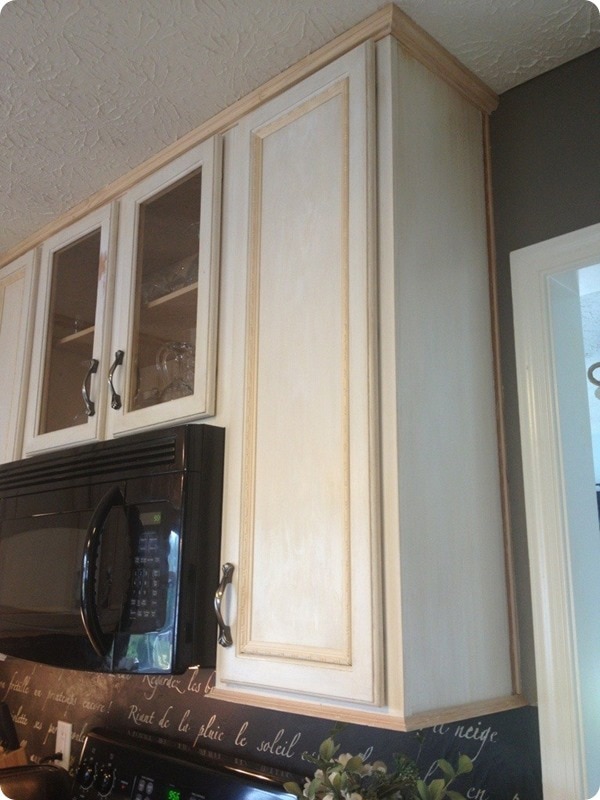 adding crown molding to cabinets