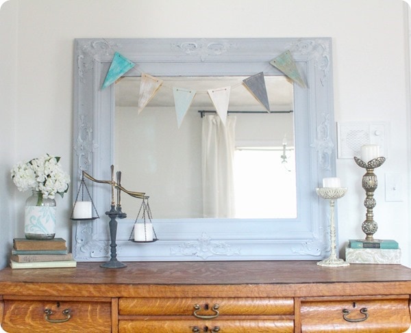 decorating with a vintage balance