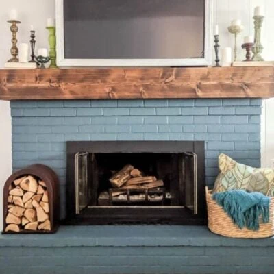Painting a Brick Fireplace Easy Tutorial