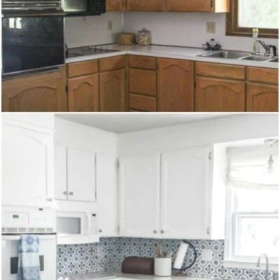 How to Paint Oak Kitchen Cabinets White