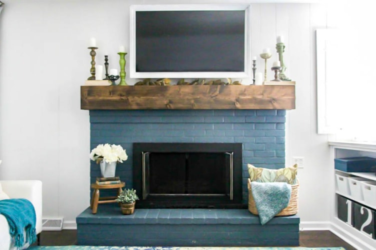 How To Paint A Brick Fireplace The, Best Paint For Brick Fireplace Surround