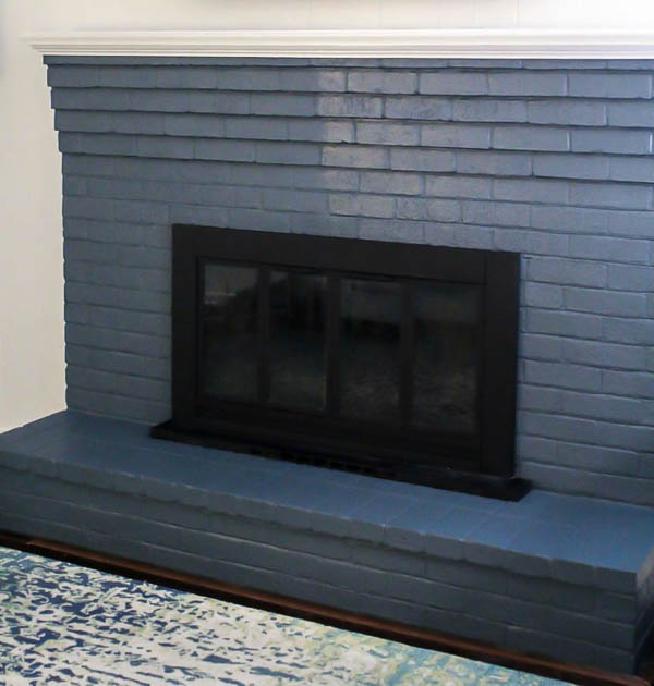 matte vs satin finish on brick fireplace