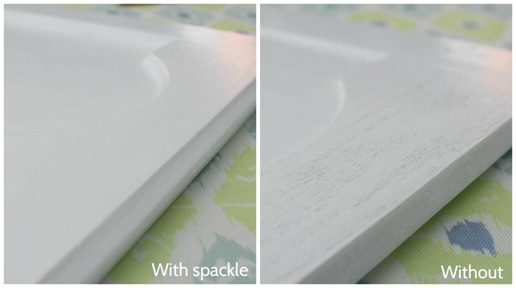 using spackle to fill wood grain in oak cabinet doors.