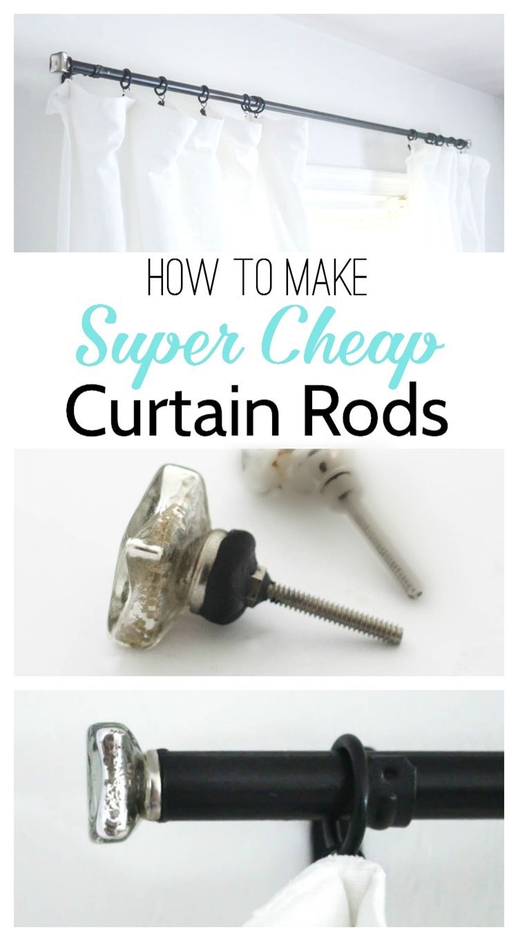 How to make super cheap curtain rods