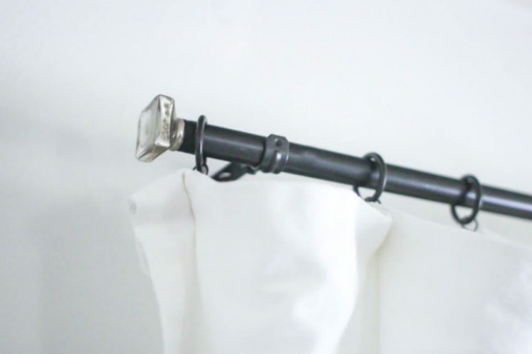 Add style to DIY curtain rods with cheap finials