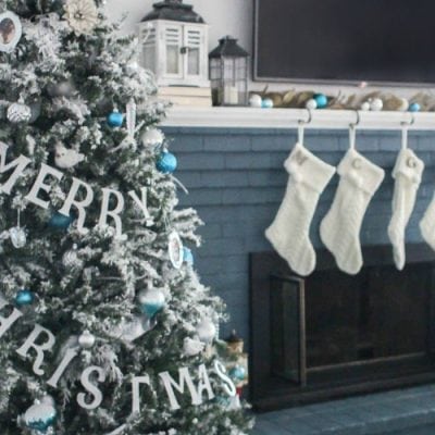 Blue and White Christmas Home Tour