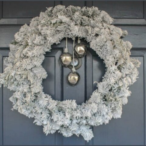 Easy DIY Flocked Wreath